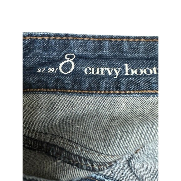 Ann Taylor Loft Curvy Boot Jeans Women's 8 29 Bootcut Denim Blue Dark Wash - Picture 5 of 6